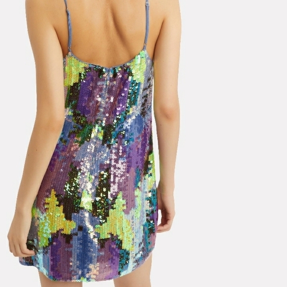 Fleur Du Mal Pastel Sequin Mini Dress XS 0 - Picture 2 of 6